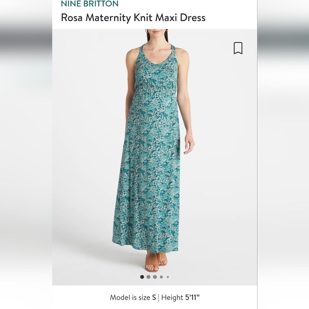 NINE BRITTON Rosa Maternity Knit Maxi Dress